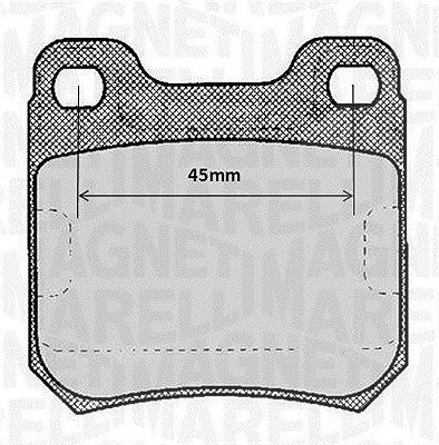 Magneti Marelli Bremsbelagsatz, Scheibenbremse [Hersteller-Nr. 363916060368] für Vauxhall, Saab, Chevrolet, Opel