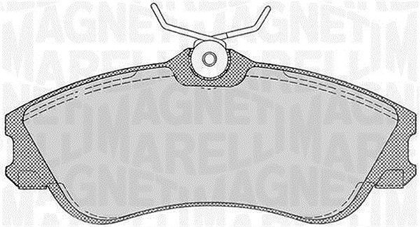 Magneti Marelli Bremsbelagsatz, Scheibenbremse [Hersteller-Nr. 363916060199] für Peugeot, Mercedes-Benz, Citroën