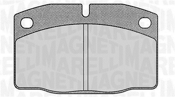 Magneti Marelli Bremsbelagsatz, Scheibenbremse [Hersteller-Nr. 363916060354] für Chevrolet, Opel, Lotus, Vauxhall, Bedford, Saab