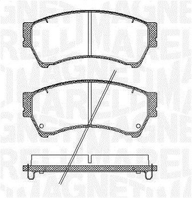 Magneti Marelli Bremsbelagsatz, Scheibenbremse [Hersteller-Nr. 363916060699] für Mazda, Ford Usa