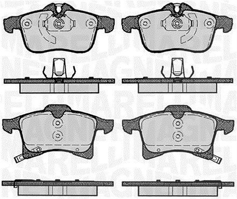 Magneti Marelli Bremsbelagsatz, Scheibenbremse [Hersteller-Nr. 363916060364] für Opel, Chevrolet, Vauxhall