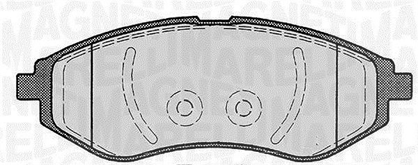 Magneti Marelli Bremsbelagsatz, Scheibenbremse [Hersteller-Nr. 363916060163] für Chevrolet, Daewoo, Proton