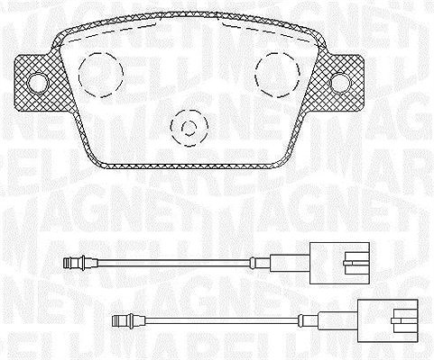 Magneti Marelli Bremsbelagsatz, Scheibenbremse [Hersteller-Nr. 363916060568] für Lancia, Alfa Romeo, Fiat, Chrysler
