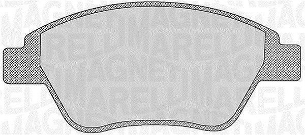 Magneti Marelli Bremsbelagsatz, Scheibenbremse [Hersteller-Nr. 363916060176] für Mercedes-Benz, Peugeot, Citroën