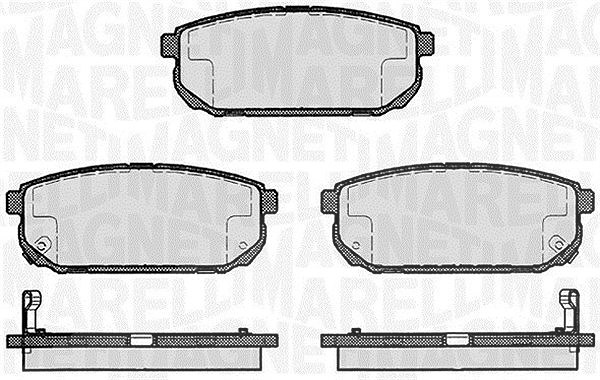 Magneti Marelli Bremsbelagsatz, Scheibenbremse [Hersteller-Nr. 363916060448] für Kia