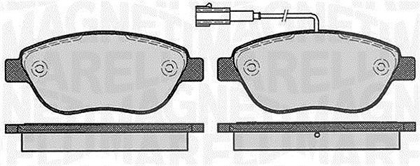 Magneti Marelli Bremsbelagsatz, Scheibenbremse [Hersteller-Nr. 363916060214] für Vauxhall, Chrysler, Fiat, Opel, Lancia, Abarth
