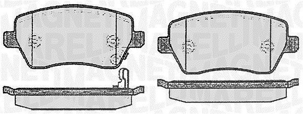 Magneti Marelli Bremsbelagsatz, Scheibenbremse [Hersteller-Nr. 363916060353] für Opel, Nissan, Suzuki, Vauxhall