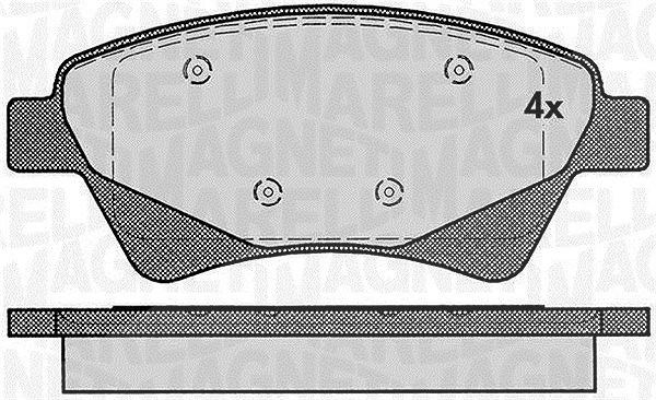 Magneti Marelli Bremsbelagsatz, Scheibenbremse [Hersteller-Nr. 363916060380] für Renault