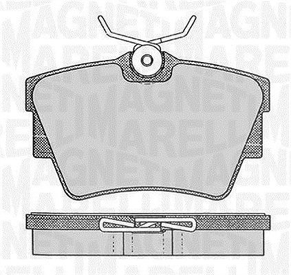 Magneti Marelli Bremsbeläge hinten (Satz) [Hersteller-Nr. 363916060370] für Opel, Vauxhall, Renault, Nissan