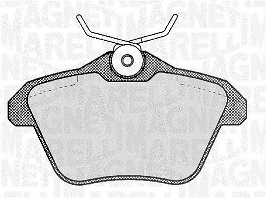 Magneti Marelli Bremsbelagsatz, Scheibenbremse [Hersteller-Nr. 363916060111] für Lancia, Alfa Romeo