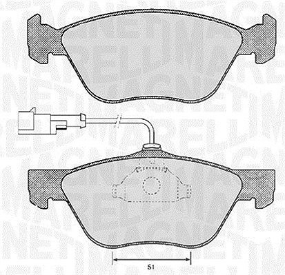 Magneti Marelli Bremsbelagsatz, Scheibenbremse [Hersteller-Nr. 363916060118] für Lancia, Alfa Romeo, Fiat