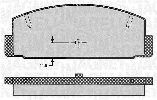 Magneti Marelli Bremsbelagsatz, Scheibenbremse [Hersteller-Nr. 363916060294] für Mazda