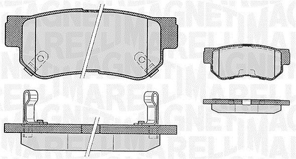 Magneti Marelli Bremsbelagsatz, Scheibenbremse [Hersteller-Nr. 363916060278] für Hyundai, Kia, Ssangyong