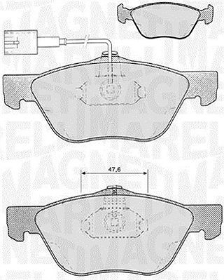 Magneti Marelli Bremsbelagsatz, Scheibenbremse [Hersteller-Nr. 363916060103] für Lancia, Alfa Romeo, Fiat