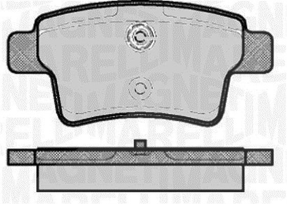Magneti Marelli Bremsbelagsatz, Scheibenbremse [Hersteller-Nr. 363916060177] für Peugeot, Citroën