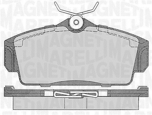 Magneti Marelli Bremsbelagsatz, Scheibenbremse [Hersteller-Nr. 363916060344] für Nissan