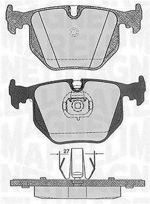 Magneti Marelli Bremsbelagsatz, Scheibenbremse [Hersteller-Nr. 363916060152] für Alpina, BMW, Land Rover