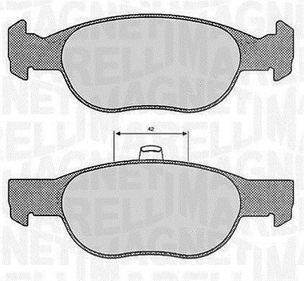 Magneti Marelli Bremsbelagsatz, Scheibenbremse [Hersteller-Nr. 363916060239] für Fiat, Lancia