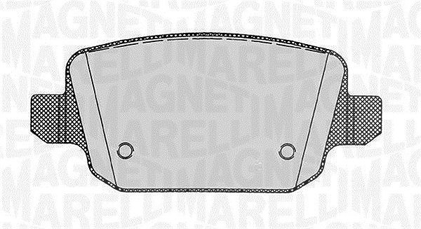 Magneti Marelli Bremsbeläge hinten (Satz) [Hersteller-Nr. 363916060257] für Ford, Volvo, Land Rover, Proton