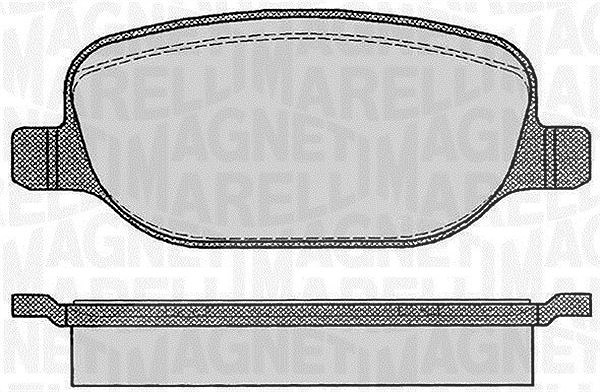 Magneti Marelli Bremsbelagsatz, Scheibenbremse [Hersteller-Nr. 363916060114] für Alfa Romeo, Lancia