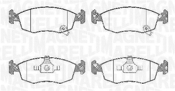 Magneti Marelli Bremsbelagsatz, Scheibenbremse [Hersteller-Nr. 363916060428] für Fiat, Lancia, Chrysler