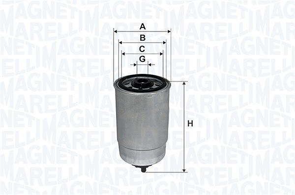 Magneti Marelli Kraftstofffilter [Hersteller-Nr. 153071760102] für Mahindra, Iveco, Jeep