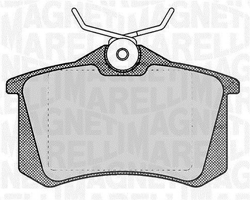 Magneti Marelli Bremsbelagsatz, Scheibenbremse [Hersteller-Nr. 363916060131] für Fiat, Seat, Lancia, Ford, Mercedes-Benz, Renault, Ds, Audi, VW, Citro