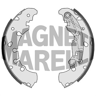 Magneti Marelli Bremsbacke [Hersteller-Nr. 360219196330] für Vauxhall, Citroën, Opel, Lancia, Peugeot, Fiat