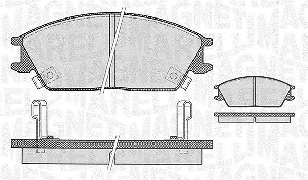 Magneti Marelli Bremsbelagsatz, Scheibenbremse [Hersteller-Nr. 363916060459] für Honda, Hyundai