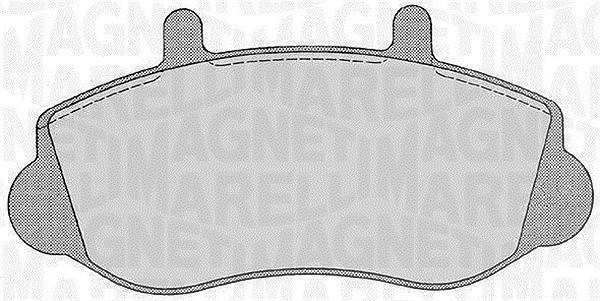 Magneti Marelli Bremsbelagsatz, Scheibenbremse [Hersteller-Nr. 363916060544] für Vauxhall, Opel, Renault