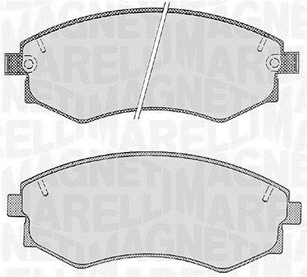 Magneti Marelli Bremsbelagsatz, Scheibenbremse [Hersteller-Nr. 363916060468] für Daewoo, Ssangyong, Nissan, Hyundai