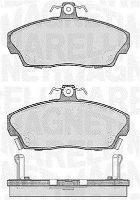 Magneti Marelli Bremsbelagsatz, Scheibenbremse [Hersteller-Nr. 363916060484] für Nissan, Mg, Lotus, Honda, Land Rover, Rover