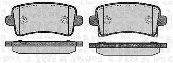 Magneti Marelli Bremsbelagsatz, Scheibenbremse [Hersteller-Nr. 363916060690] für Opel, Vauxhall, Saab, Chevrolet, Buick, Bentley