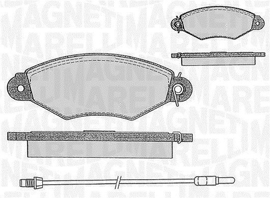 Magneti Marelli Bremsbelagsatz, Scheibenbremse [Hersteller-Nr. 363916060513] für Renault, Nissan