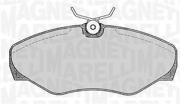 Magneti Marelli Bremsbelagsatz, Scheibenbremse [Hersteller-Nr. 363916060371] für Opel, Vauxhall, Nissan, Renault