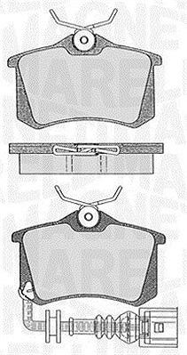 Magneti Marelli Bremsbelagsatz, Scheibenbremse [Hersteller-Nr. 363916060442] für Seat, Skoda, Audi, VW