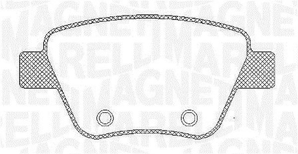 Magneti Marelli Bremsbelagsatz, Scheibenbremse [Hersteller-Nr. 363916060441] für Seat, Skoda, Audi, VW