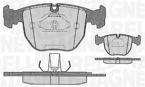 Magneti Marelli Bremsbelagsatz, Scheibenbremse [Hersteller-Nr. 363916060579] für BMW, Alpina