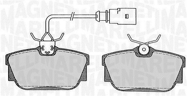 Magneti Marelli Bremsbelagsatz, Scheibenbremse [Hersteller-Nr. 363916060258] für Ford, Fiat, VW, Seat