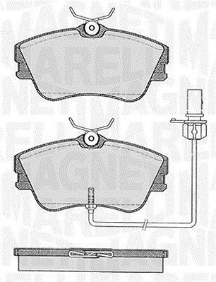 Magneti Marelli Bremsbelagsatz, Scheibenbremse [Hersteller-Nr. 363916060528] für VW, Honda