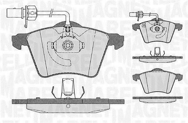 Magneti Marelli Bremsbelagsatz, Scheibenbremse [Hersteller-Nr. 363916060539] für Ford, VW