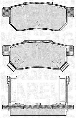 Magneti Marelli Bremsbelagsatz, Scheibenbremse [Hersteller-Nr. 363916060457] für Lotus, Rover, Acura, Mazda, Honda, Mg