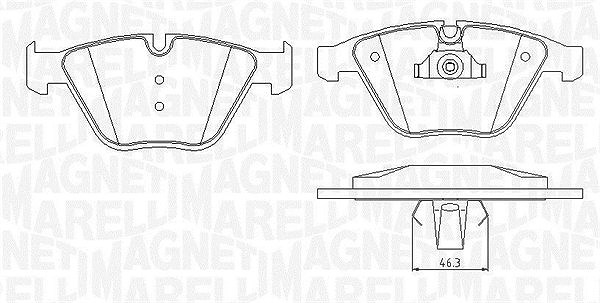 Magneti Marelli Bremsbelagsatz, Scheibenbremse [Hersteller-Nr. 363916060581] für BMW