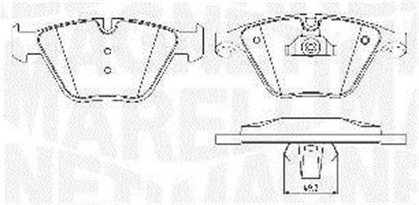 Magneti Marelli Bremsbelagsatz, Scheibenbremse [Hersteller-Nr. 363916060582] für BMW