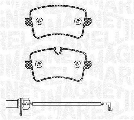 Magneti Marelli Bremsbelagsatz, Scheibenbremse [Hersteller-Nr. 363916060676] für Porsche, Audi
