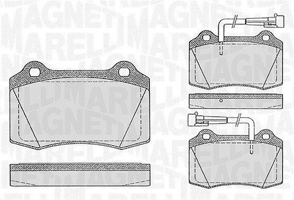 Magneti Marelli Bremsbelagsatz, Scheibenbremse [Hersteller-Nr. 363916060107] für Chrysler, Fiat, Dodge, Ferrari, Alfa Romeo, Lancia