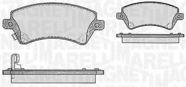 Magneti Marelli Bremsbelagsatz, Scheibenbremse [Hersteller-Nr. 363916060408] für Toyota