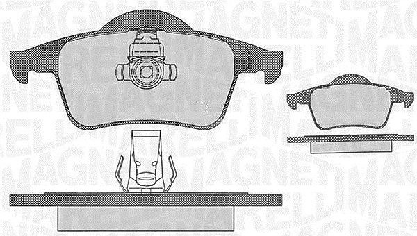 Magneti Marelli Bremsbelagsatz, Scheibenbremse [Hersteller-Nr. 363916060543] für Volvo