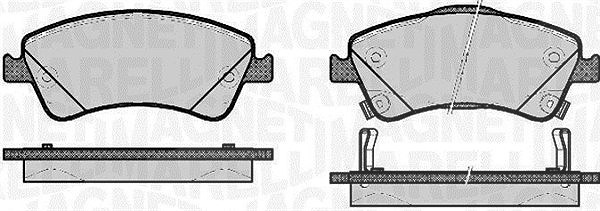Magneti Marelli Bremsbelagsatz, Scheibenbremse [Hersteller-Nr. 363916060665] für Subaru, Toyota