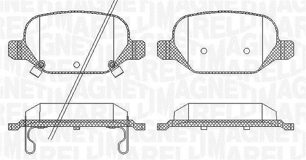Magneti Marelli Bremsbelagsatz, Scheibenbremse [Hersteller-Nr. 363916060689] für Fiat